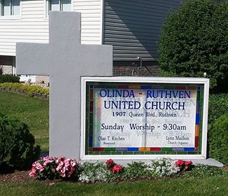 Olinda-Ruthven Church Sign